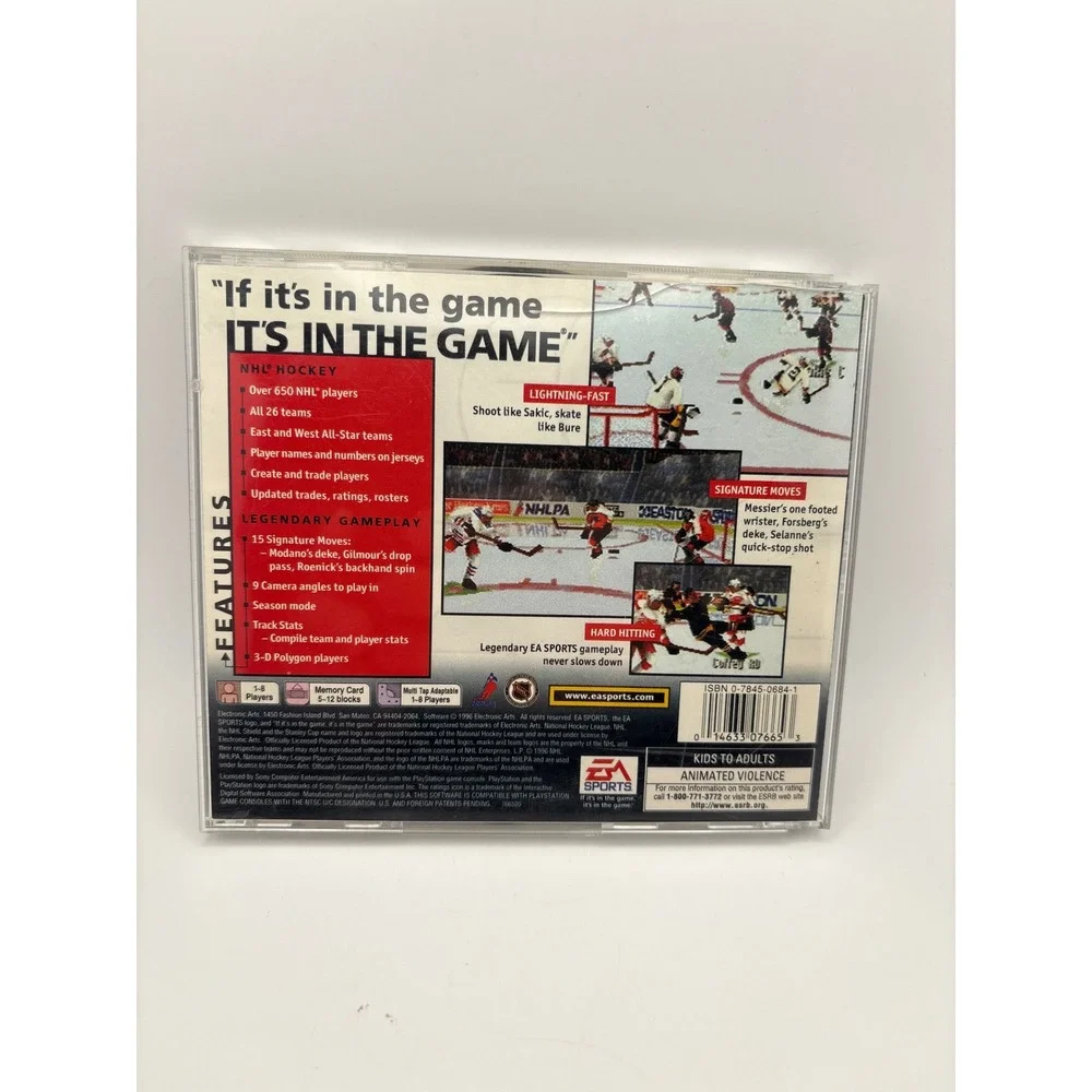 NHL 97 Sony PlayStation 1 PS1 EA Sports Hockey Video Game SLUS-00330 KA Rated